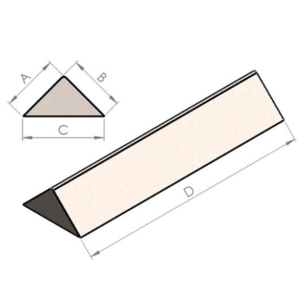 Artikelbild 2 des Artikels Dreikantleiste Stahl 10 x 10 x 14 mm; L= 3,00 m