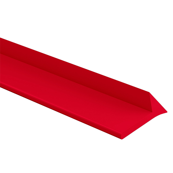 Dreikantleiste PE 10/14,2 mit Nagelfahne, rot 
